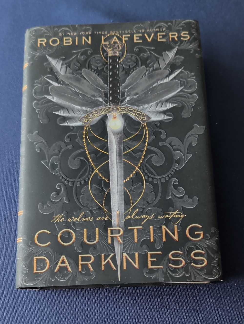 Robin LaFevers 'Courting Darkness' Hardcover - Black & Gold Cover